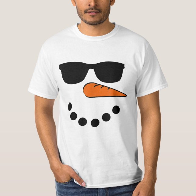 Camiseta Navidades de Snowman Face Funny Santa Claus Sungla (Anverso)