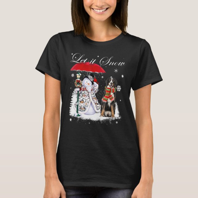 Camiseta Navidades de Snowman Mountain Santa Dog (Anverso)