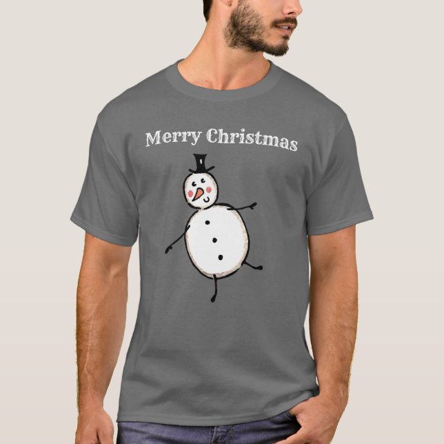 Camiseta Navidades de Snowman personalizados (Anverso)