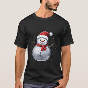 Camiseta Navidades de Snowman Retro Santa Hat Disco Ball Ma