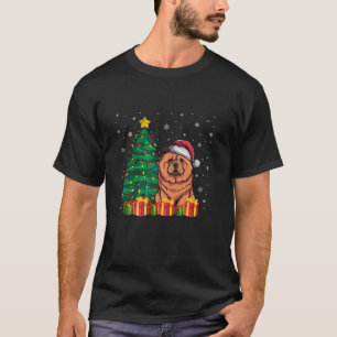 Camiseta Navidades de Sombrero Feo Chow Santa Luces Amor Pe