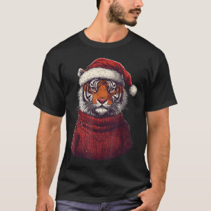 Camiseta Navidades de Sombrero Santa Fea Tigre