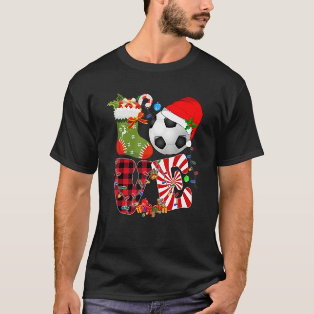 Camiseta Navidades de Sombrero Sombrero de Fútbol Encendido (Anverso)