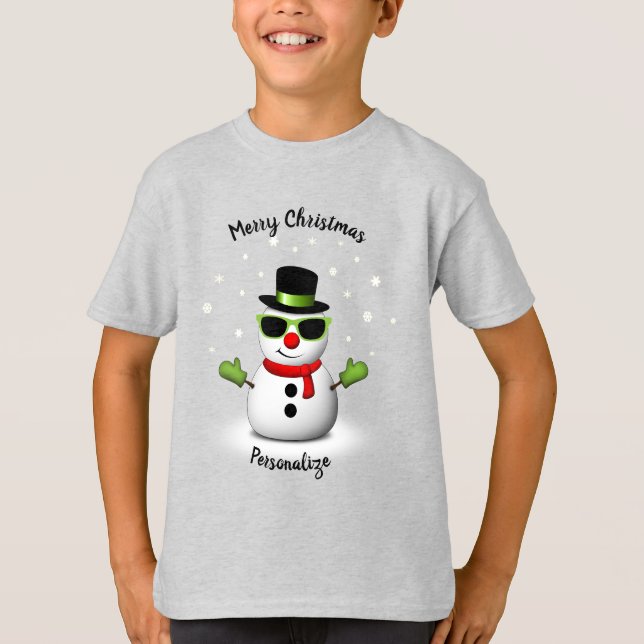 Camiseta Navidades de sonrisas admirables de Guay Snowman p (Anverso)