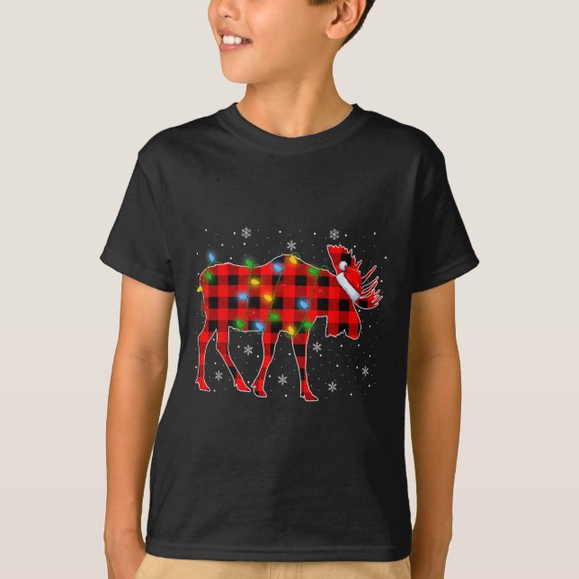 Camiseta Navidades de soplo de búfalo de alumbrado navideño (Anverso)