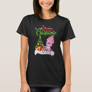 Camiseta Navidades de Squid Fish Xmas decoraciones de Santa