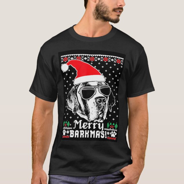 Camiseta Navidades de St Bernard Merry Barkmas (Anverso)