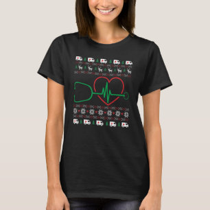 Camiseta Navidades de Stethoscope Cardíacos X Mas Pj Enferm