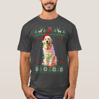Camiseta Navidades de sudadera feas de perro de Golden Retr