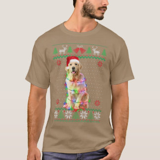Camiseta Navidades de sudadera feas de perro de Golden Retr