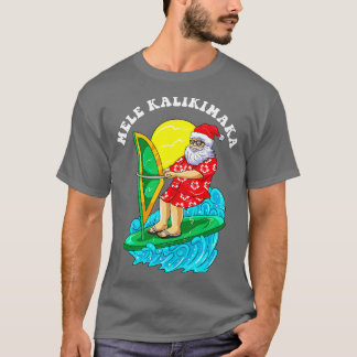 Camiseta Navidades De Surf De Mele Kalikimaka Santa En Ju