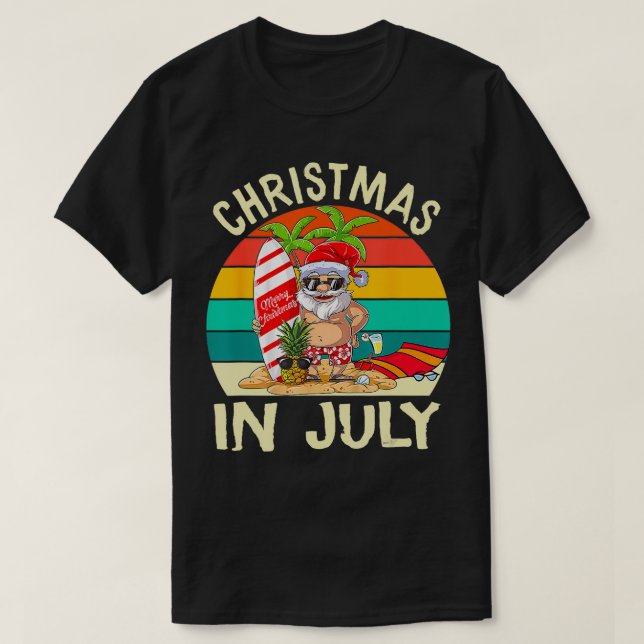 Camiseta Navidades de surf de Santa Cruz en julio (Diseño del anverso)