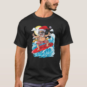 Camiseta Navidades de surf de Santa Hawái - Summer Surf Haw