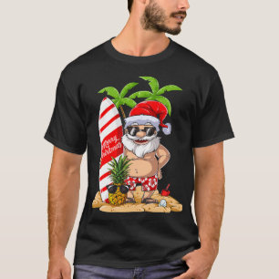 Camiseta Navidades de surf de Santa Hawái - Summer Surf Haw