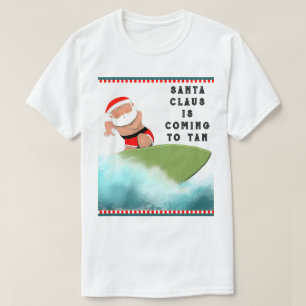Camiseta Navidades de surf en la playa