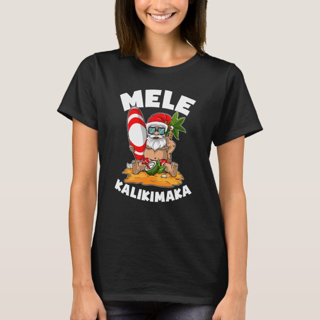Camiseta Navidades De Surf Mele Kalikimaka En Julio (Anverso)