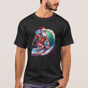 Camiseta Navidades de Surfing Santa Claus en el verano de j