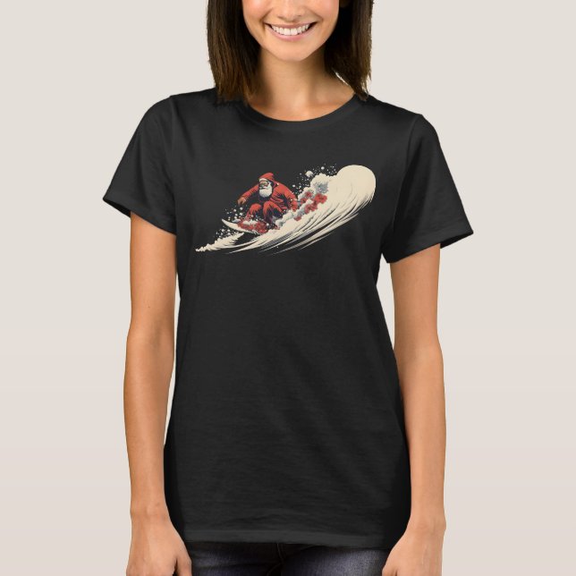 Camiseta Navidades de Surfing Santa Summer (Anverso)