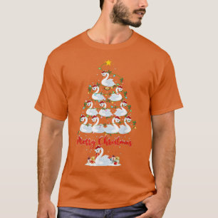 Camiseta Navidades de Swan de Aves de Swan de Xmas