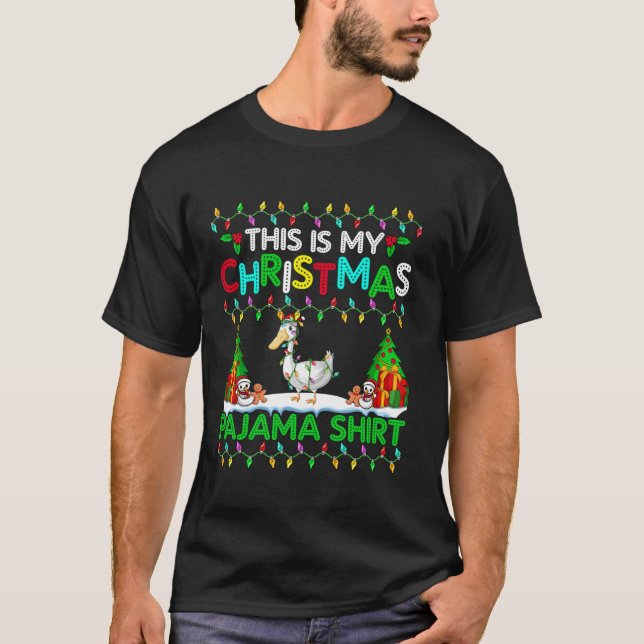 Camiseta Navidades de Swan Navidad Santa Hat Pajama Shirt S (Anverso)
