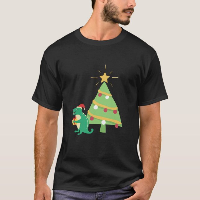 Camiseta Navidades de T-rex (Anverso)
