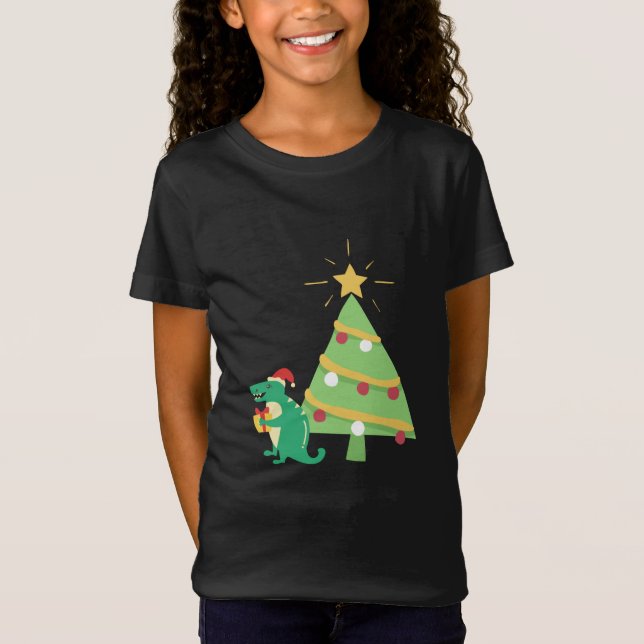 Camiseta Navidades de T-rex (Anverso)