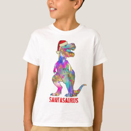 Camiseta Navidades de T-Rex Santa Dinosaur