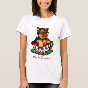 Camiseta Navidades de Teacup Yorkies