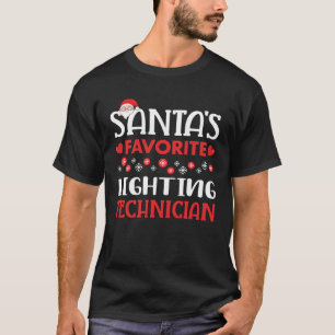 Camiseta Navidades de Técnico de Iluminación Favorito de Sa