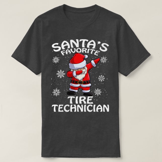 Camiseta Navidades de Técnico de Neumáticos Favoritos del S (Diseño del anverso)