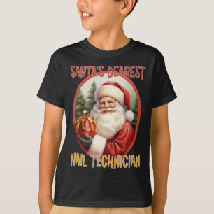 Camiseta Navidades de técnico de uñas celebran Navidad