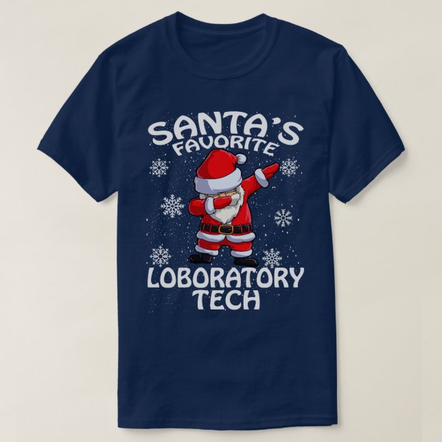 Camiseta Navidades de tecnología de laboratorio favoritos d (Diseño del anverso)