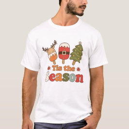 Camiseta Navidades de temporada de Retro celebran fiesta