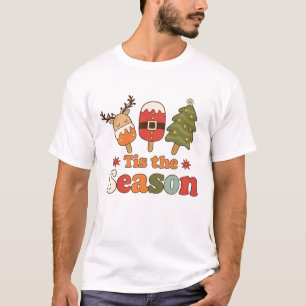 Camiseta Navidades de temporada de Retro celebran fiesta