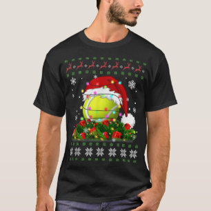 Camiseta Navidades de tenis suéteres feos Pajama enciende d