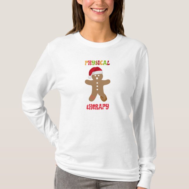 Camiseta Navidades de Terapia Física de Anclaje Torcido (Anverso)