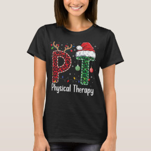 Camiseta Navidades de Terapia Física santa hat PT Therapist