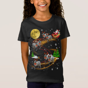 Camiseta Navidades de Texas Heeler Reindeer montan en Santa