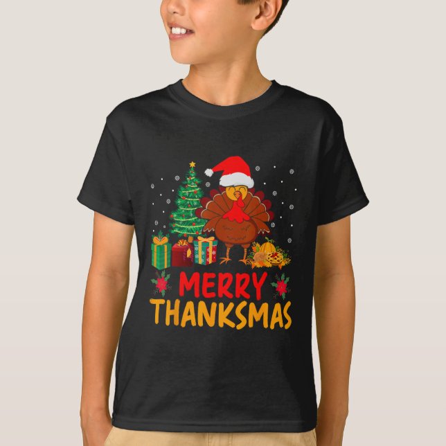 Camiseta Navidades de Thanksmas Día de Acción de Gracias Tu (Anverso)