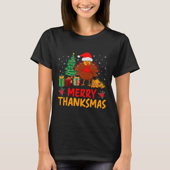 Camiseta Navidades de Thanksmas Día de Acción de Gracias Tu (Anverso)