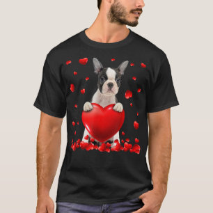 Camiseta Navidades de The Heart Boston Terrier Dog Lover