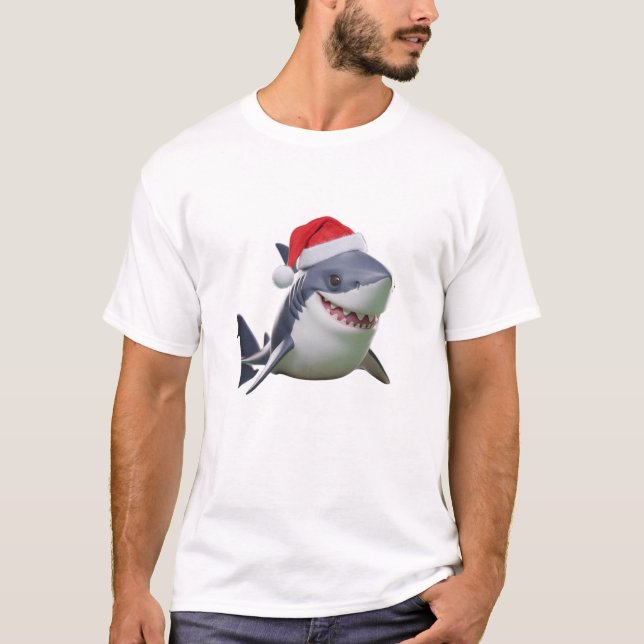 Camiseta Navidades de tiburones (Anverso)