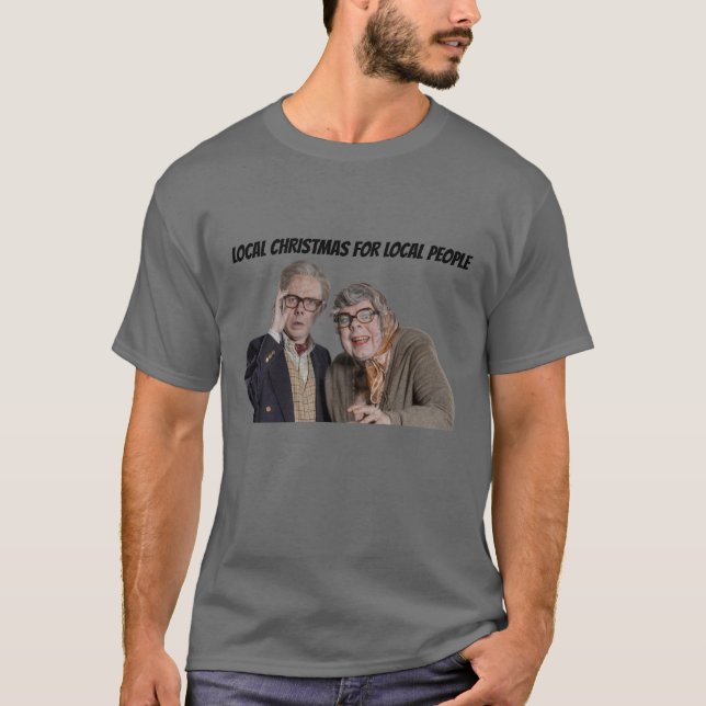 Camiseta navidades de tiendas locales de royston vasey arri (Anverso)