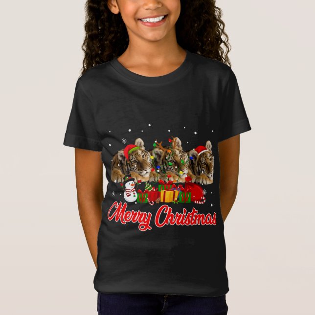 Camiseta Navidades de tigres Pajama Divertidas navidades al (Anverso)