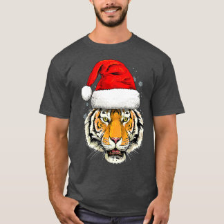 Camiseta Navidades de tigres Santa Hat Xmas Regalos Niños