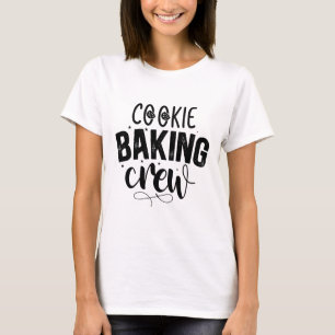Camiseta Navidades de tipografía simple de Cookie Baking Cr
