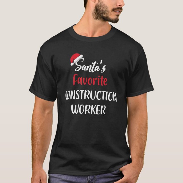 Camiseta Navidades de trabajadores de construcción favorito (Anverso)