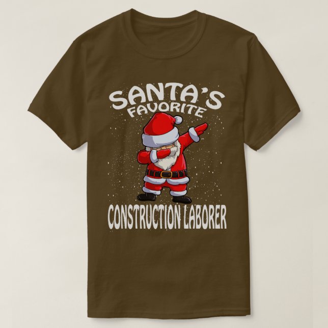 Camiseta Navidades de trabajadores de construcción favorito (Diseño del anverso)