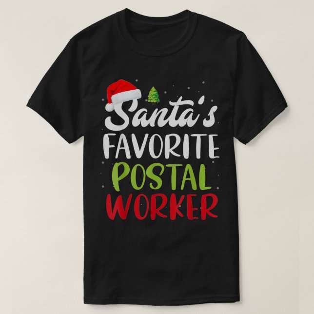 Camiseta Navidades de trabajadores postales favoritos de Sa (Diseño del anverso)