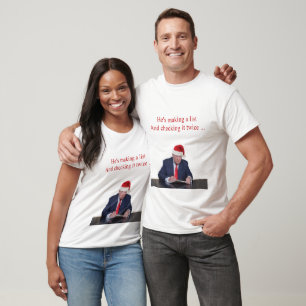 Camiseta Navidades de Trump: Está haciendo una lista